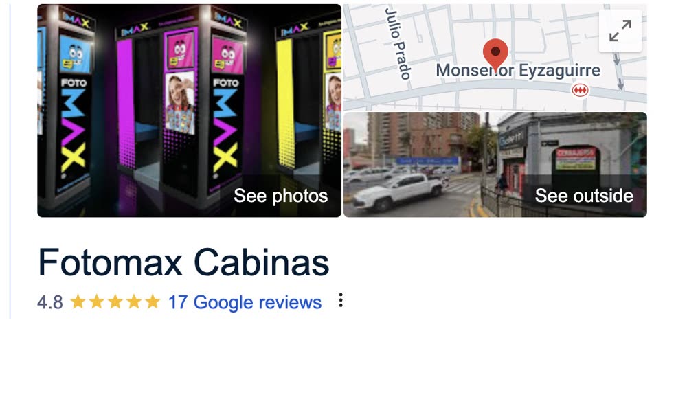 Google profile — Before