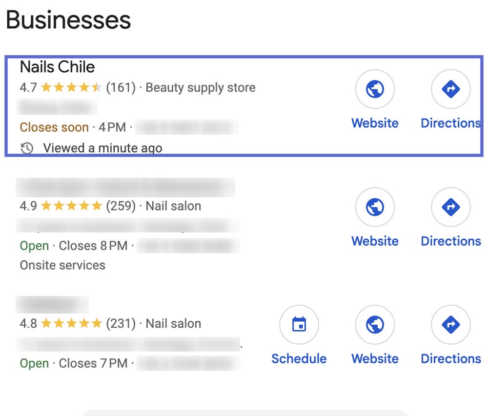 #1 in the business block, beating two rivals with more reviews
