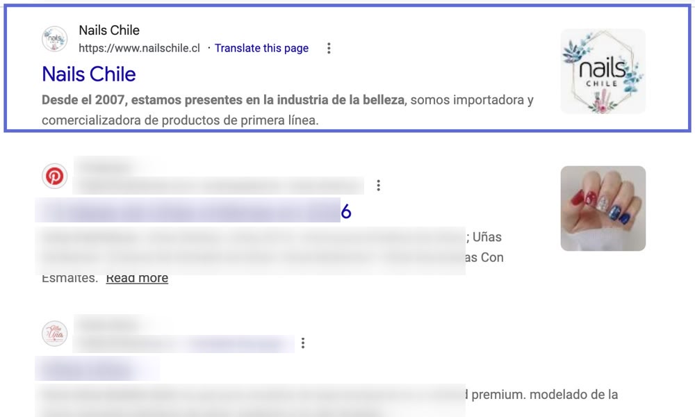 #1 organic result, above every competitor