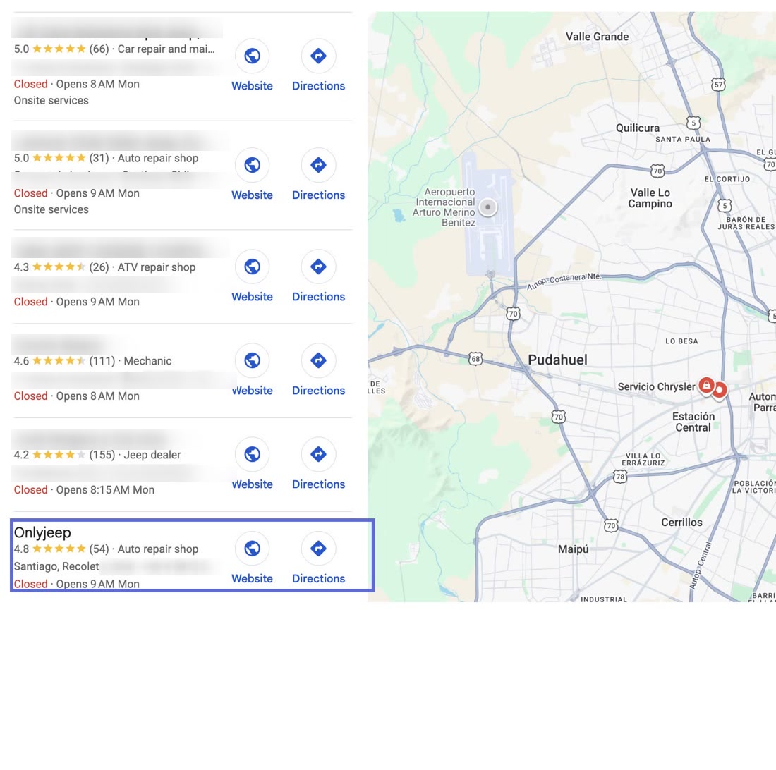In Google's business block, where they didn't appear at all before